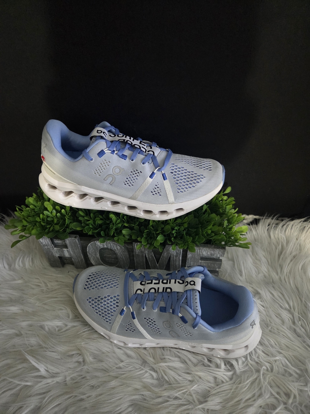 On Cloudsurfer Women's Cloudflow Lightweight Running Shoes - Light Blue Size 9.5